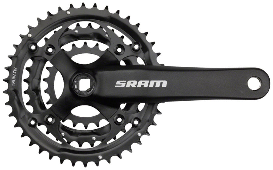 NEW SRAM S-600 Crankset SRAM S-600 Crankset - 175mm, 8-Speed, 42/32/22t, 104/64 BCD, Square Taper JIS Spindle Interface, Black