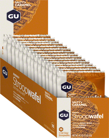 NEW GU Stroopwafel: Salty's Caramel, Box of 16 - Around the Cycle