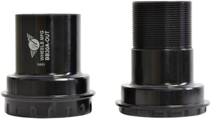 NEW Wheels Manufacturing BB30A Frame to Hollowtech II Spindle Outboard Thread Together Bottom Bracket, Black