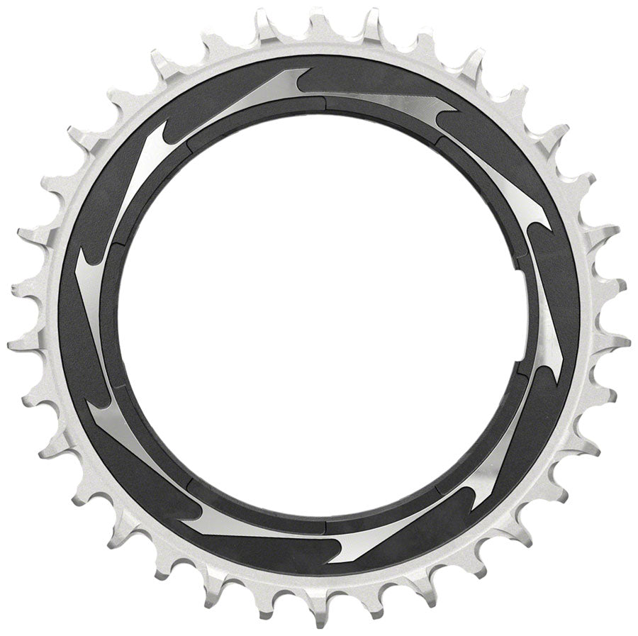 NEW SRAM XX SL Eagle T-Type Thread Mount Chainring - 34t, 12-Speed, Thread Mount  (For XX SL PM Spider), 0mm Offset, Aluminum, Black/Silver - Around the Cycle