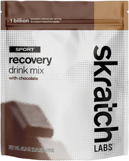 NEW Skratch Labs Sport Recovery Drink Mix - Chocolate 24-Serving Resealable Pouch - Around the Cycle