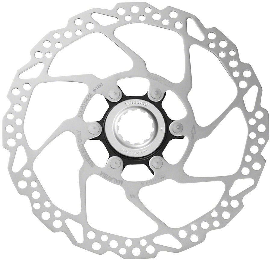 NEW Shimano Deore SM-RT54-M Disc Brake Rotor - 180mm Center Lock For Resin Pads Only External Lockring Silver