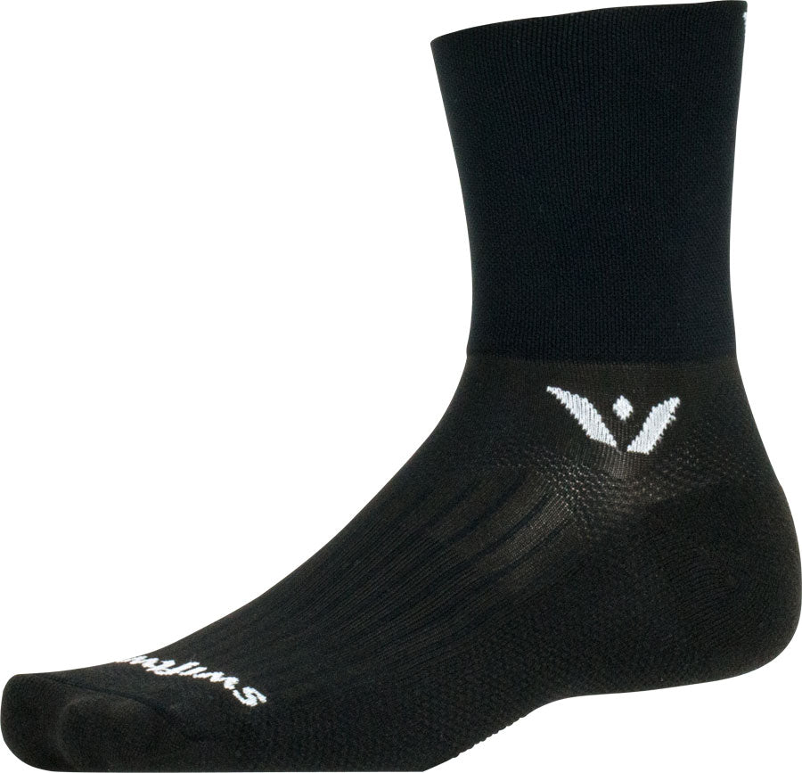 NEW Swiftwick Aspire Four Socks - 4 inch Black Small