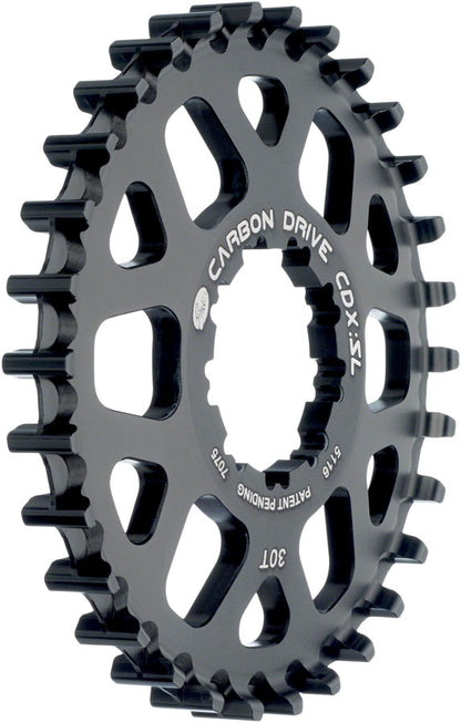 NEW Gates Carbon Drive CDX:SL CenterTrack Freehub 9-Spline Rear Sprocket - 30t, Shimano 9-Spline, Black - Around the Cycle