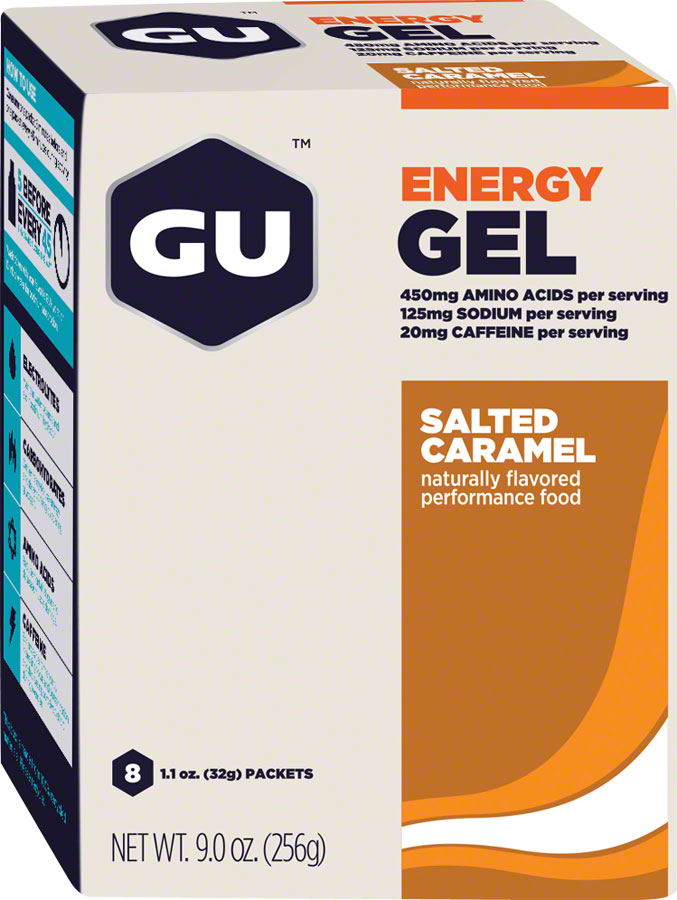 NEW GU Energy Gel: Salted Caramel, Box of 8