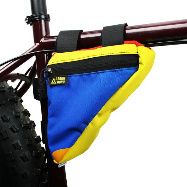 UPCYCLED GREEN GURU GRIPSTER FRAME BAG - MULTI-COLOR - Around the Cycle