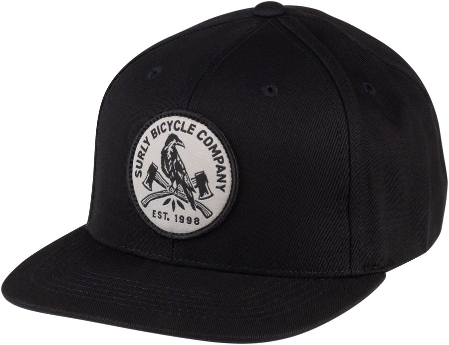NEW Surly Dark Feather Snapback Hat - Black, Adjustable