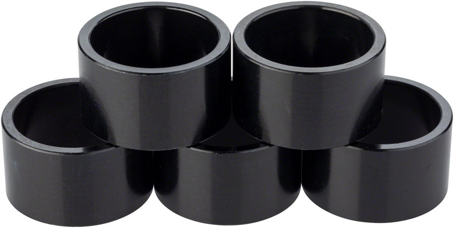 NEW Problem Solvers Headset Stack Spacer - 28.6, 20mm, Aluminum, Black, Bag of 5