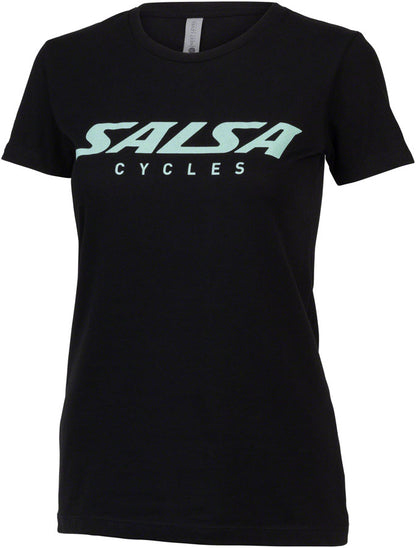 NEW Salsa Block Women's T-Shirt - Black, Grey/Blue, X-Large