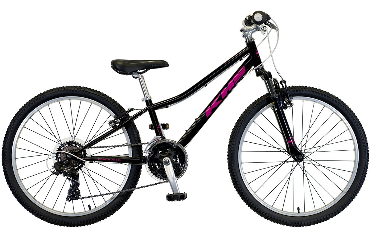 NEW KHS T-Rex 24" Youth/Kids Mountain Bike Black-Pink