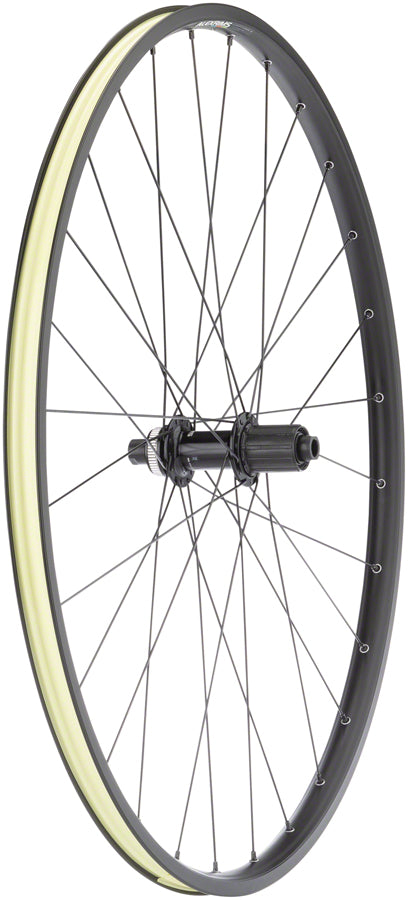 NEW Quality Wheels Value Double Wall Series Disc Rear Rear Wheel - 700, 12 x 142mm, Center-Lock, HG 11, Black - Around the Cycle