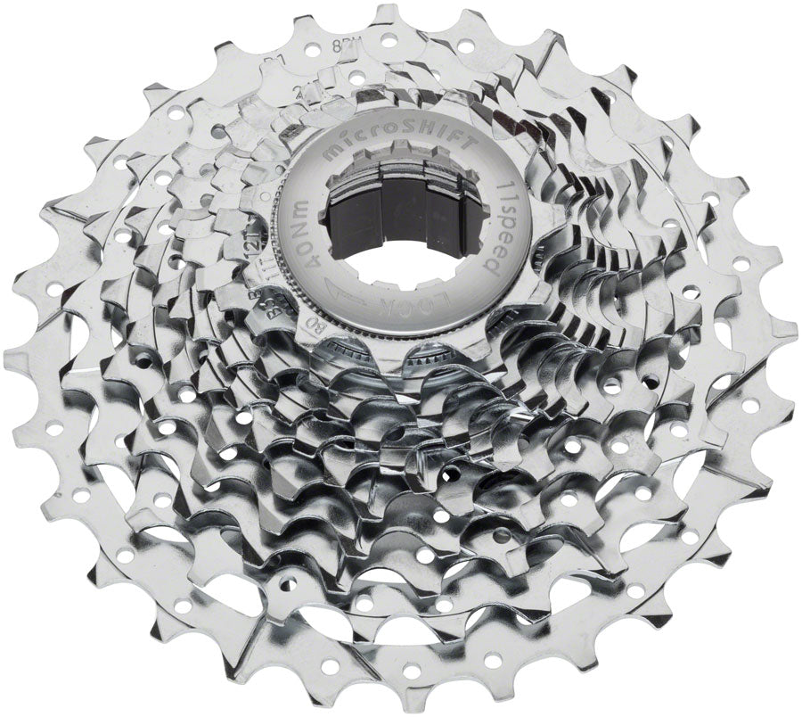 NEW microSHIFT G11 11-Speed Cassette 11-28t, Silver, Chrome Plated,