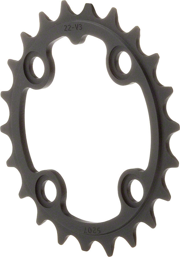 NEW TruVativ Trushift 22t 64mm BCD 8 and 9 Speed and 2x10 Chainring Black Alloy