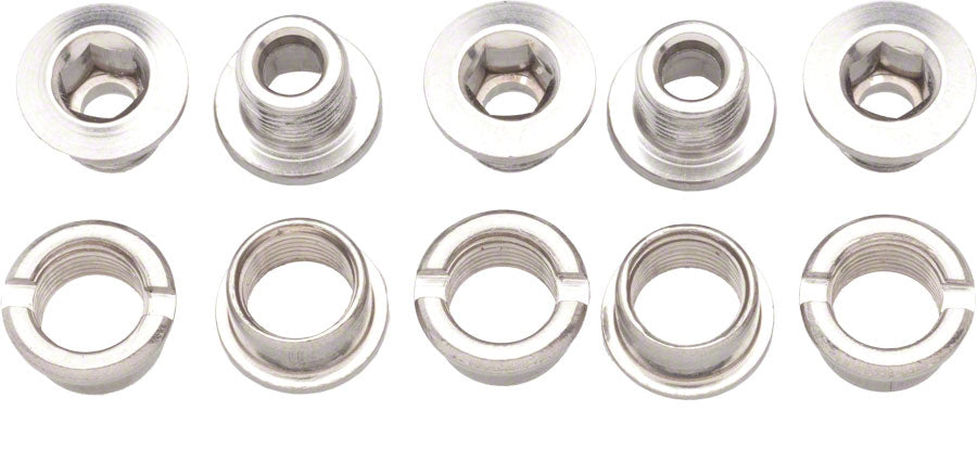 NEW Problem Solvers Single Chainring Bolts Silver Chromoly