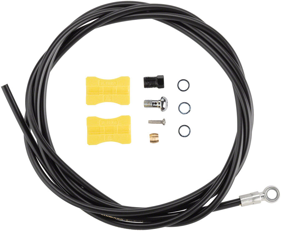 NEW Shimano SM-BH90-SBM High Pressure Disc Brake Hose Kit - Corrosion-Resistant Banjo, 2000mm, Black - Around the Cycle