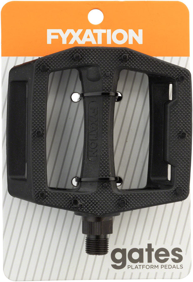 NEW Fyxation Gates Pedals - Platform, Plastic, 9/16", Black