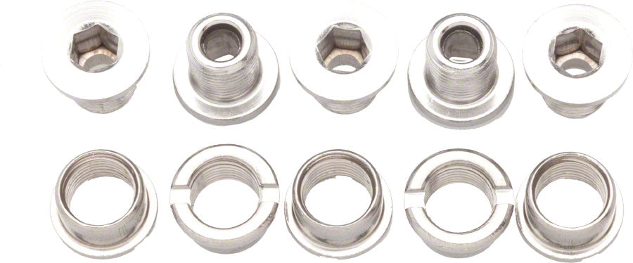 NEW Problem Solvers Double Chainring Bolts Silver Stainless - Around the Cycle