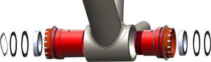 NEW Wheels Manufacturing PressFit 30 to Shimano Bottom Bracket with ABEC-3 Bearings Black Cups