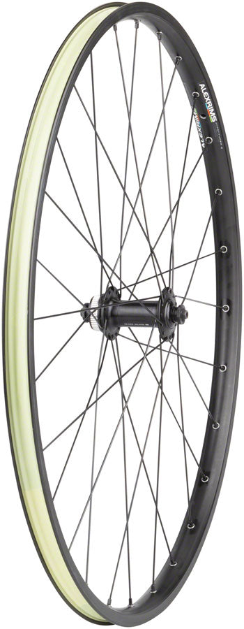 NEW Quality Wheels Value Double Wall Series Disc Front Wheel - 650b, QR x 100mm, Center-Lock, Black - Around the Cycle