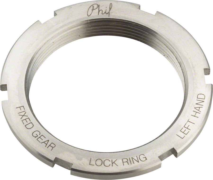 NEW Phil Wood Stainless Steel Track Lockring, 1.32" x 24 tpi Left-Hand Thread
