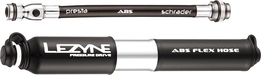 NEW Lezyne ABS Pressure Drive Mini Frame Pump, Small: Black/Polished Silver