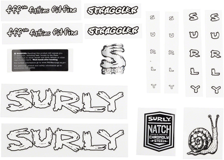 NEW Surly Straggler Decal Set - White