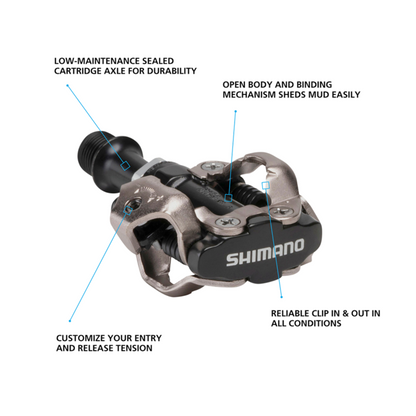 NEW Shimano PD-M540 SPD Pedal Black with Cleats