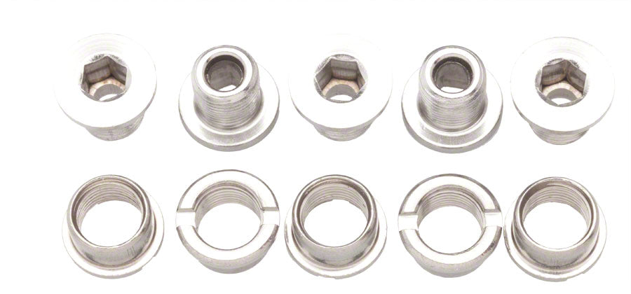 NEW Problem Solvers Double Chainring Bolts Silver Chromoly