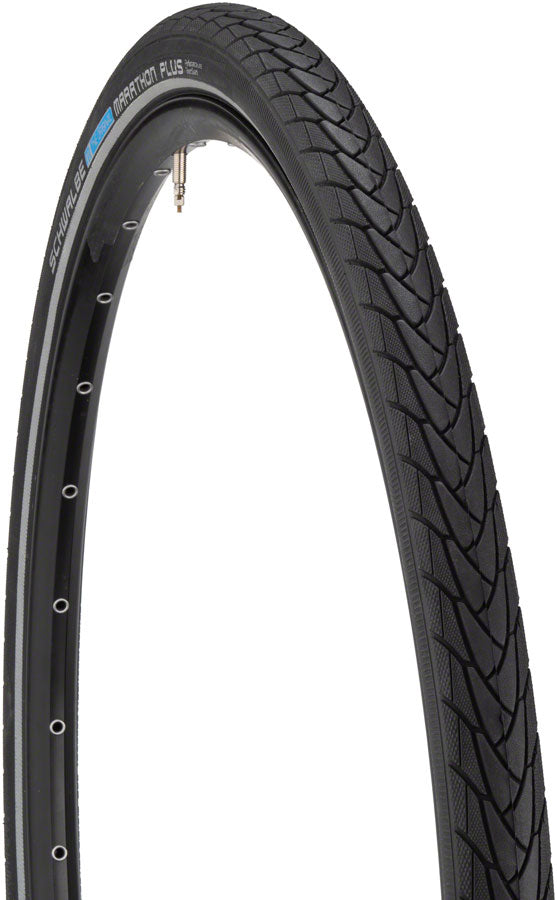 NEW Schwalbe Marathon Plus Tire - 700 x 38, Clincher, Wire, Black/Reflective, Performance Line