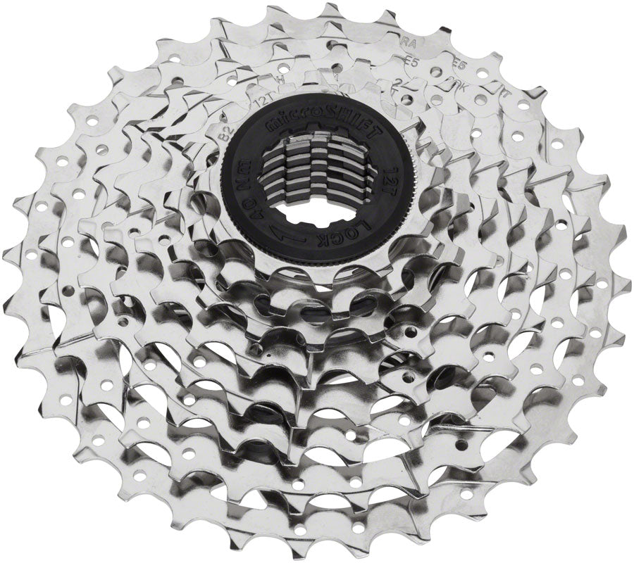 NEW microSHIFT H08 8-Speed Cassette 12-32t, Silver, Plated - Around the Cycle