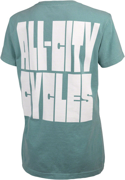 NEW All-City Week-Endo Women's T-Shirt - Seafoam, White, Medium - Around the Cycle