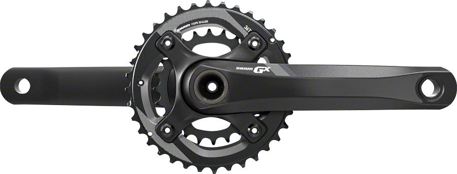 NEW SRAM GX 1400 Fat Bike Crankset SRAM GX 1400 Fat Bike Crankset - 175mm, 11-Speed, 36/24t, 104/64 BCD, GXP Spindle Interface, Black