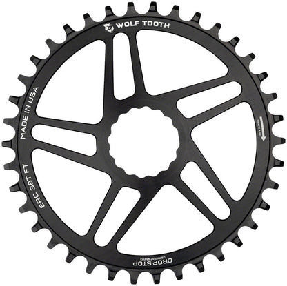 NEW Wolf Tooth Direct Mount Chainring - 44t, RaceFace/Easton CINCH Direct Mount, Drop-Stop, 10/11/12-Speed Eagle and Flattop Compatible, Black - Around the Cycle