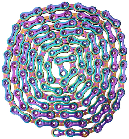 NEW YBN Ti-Nitride Chain - 11-Speed, 116 Links, Rainbow - Around the Cycle