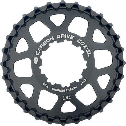 NEW Gates Carbon Drive CDX:SL CenterTrack Freehub 9-Spline Rear Sprocket - 28t, Shimano 9-Spline, Black - Around the Cycle