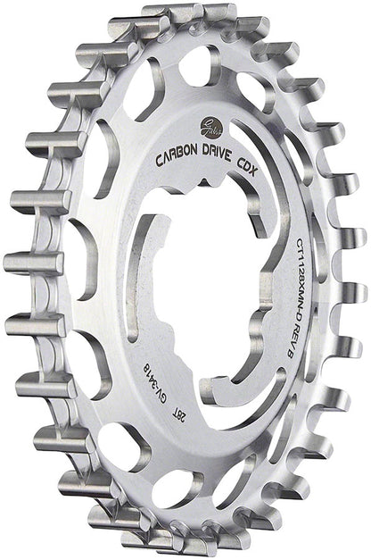 NEW Gates Carbon Drive CDX CenterTrack Rear Sprocket - 28t, For Shimano Di2 Offset, Silver - Around the Cycle
