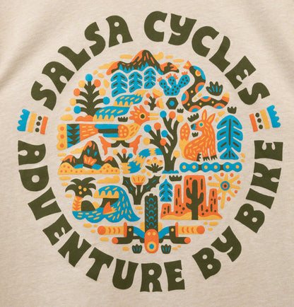 NEW Salsa Planet Wild Men's T-Shirt - Natural, Small - Around the Cycle