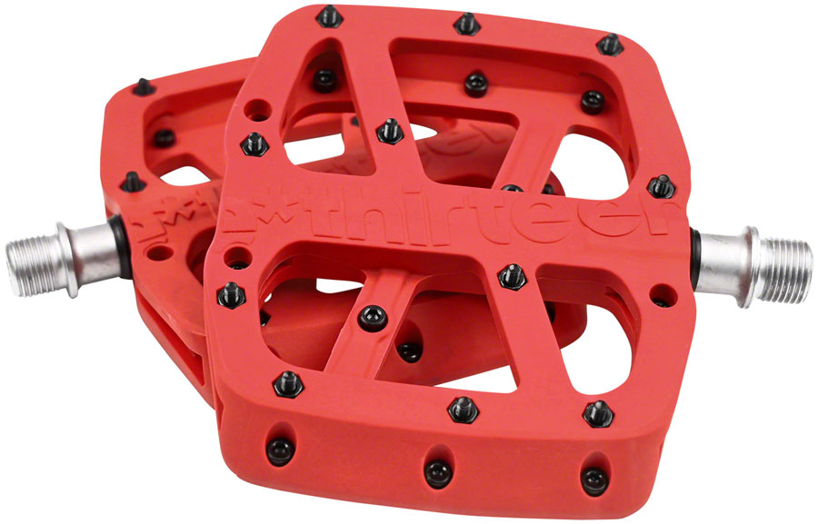 NEW e*thirteen Base Pedals - Platform, Composite, 9/16", Red