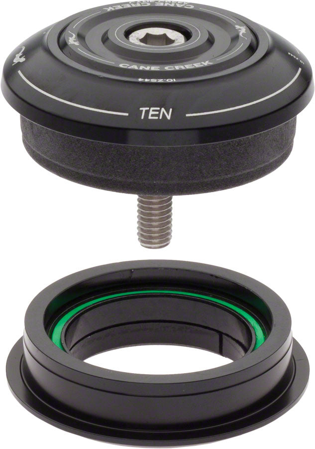 NEW Cane Creek 10 Series Complete Headset, ZS44/28.6mm Upper with Short Top Cover and ZS44/30.0mm Lower, Black