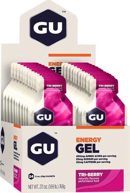NEW GU Energy Gel: Tri Berry, Box of 24 - Around the Cycle