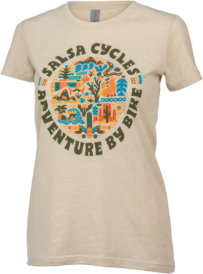 NEW Salsa Planet Wild Women's T-Shirt - Natural, Small