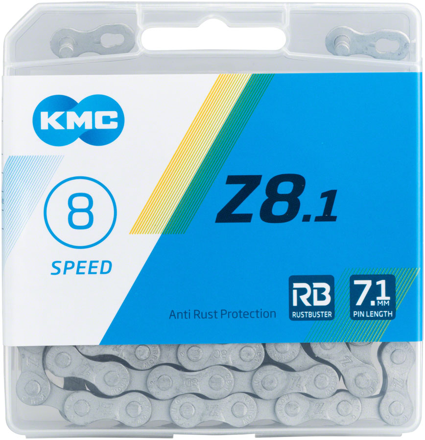 NEW KMC Z8.1 RB Rustbuster Chain - 8-Speed, 116 Links, Gray