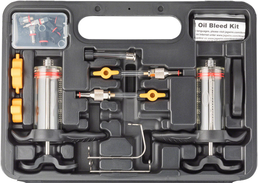 NEW Jagwire Elite Mineral Oil Bleed Kit, includes Shimano Magura Tektro Adapters