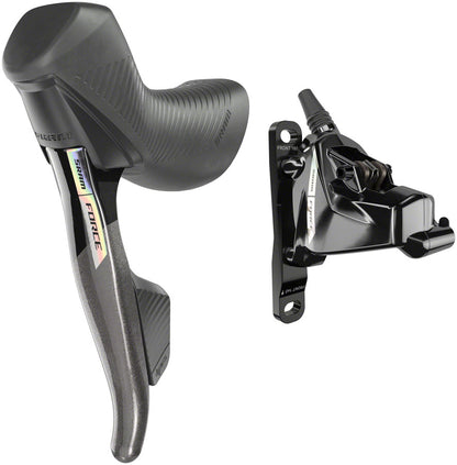 NEW SRAM Force AXS HRD eTap Shift/Brake Lever and Hydraulic Disc Brake Caliper - Left/Front, Flat Mount, 20mm Offset, Iridescent Gray/Blk, D2 - Around the Cycle