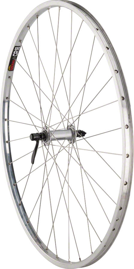 NEW Quality Wheels CR-18 Front Wheel Quality Wheels CR-18 Front Wheel - 27", QR x 100mm, Rim Brake, Polished/Silver, Clincher