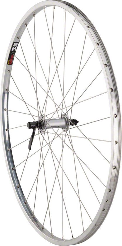 NEW Quality Wheels CR-18 Front Wheel Quality Wheels CR-18 Front Wheel - 27", QR x 100mm, Rim Brake, Polished/Silver, Clincher
