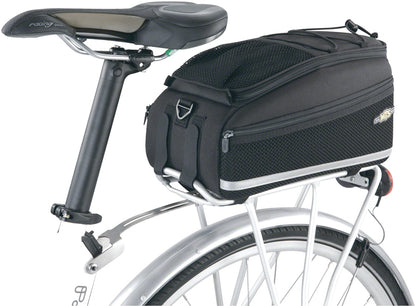 NEW Topeak MTS Strap Mount TrunkBag DXP Rack Bag with Expandable Panniers - 22.6 Liter, Black