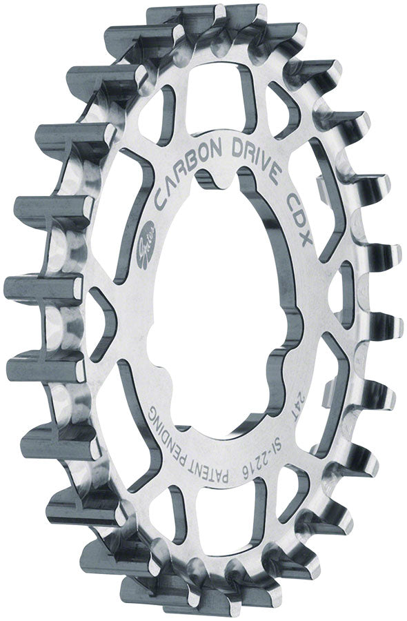 NEW Gates Carbon Drive CDX CenterTrack Rear Sprocket - 24t, For Sturmey-Archer 31.85mm 3-Lobe, Silver - Around the Cycle