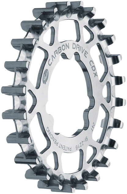 NEW Gates Carbon Drive CDX CenterTrack Rear Sprocket - 24t, For Sturmey-Archer 31.85mm 3-Lobe, Silver - Around the Cycle