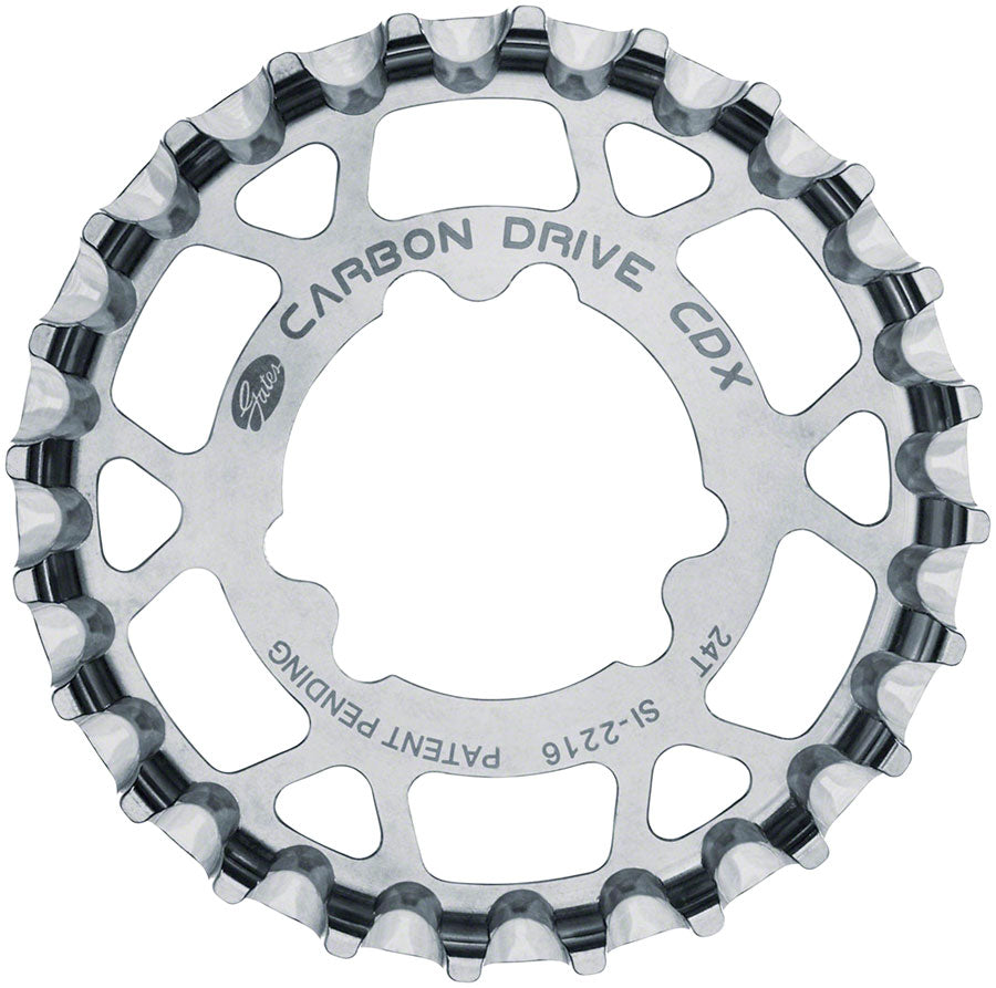 NEW Gates Carbon Drive CDX CenterTrack Rear Sprocket - 24t, For Sturmey-Archer 31.85mm 3-Lobe, Silver - Around the Cycle